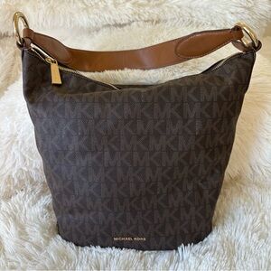 Michael Kors Elena Large Dark Brown Shoulder Bag